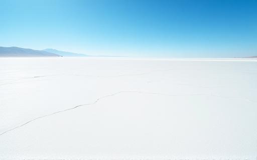 Paisaje de un salar de litio.